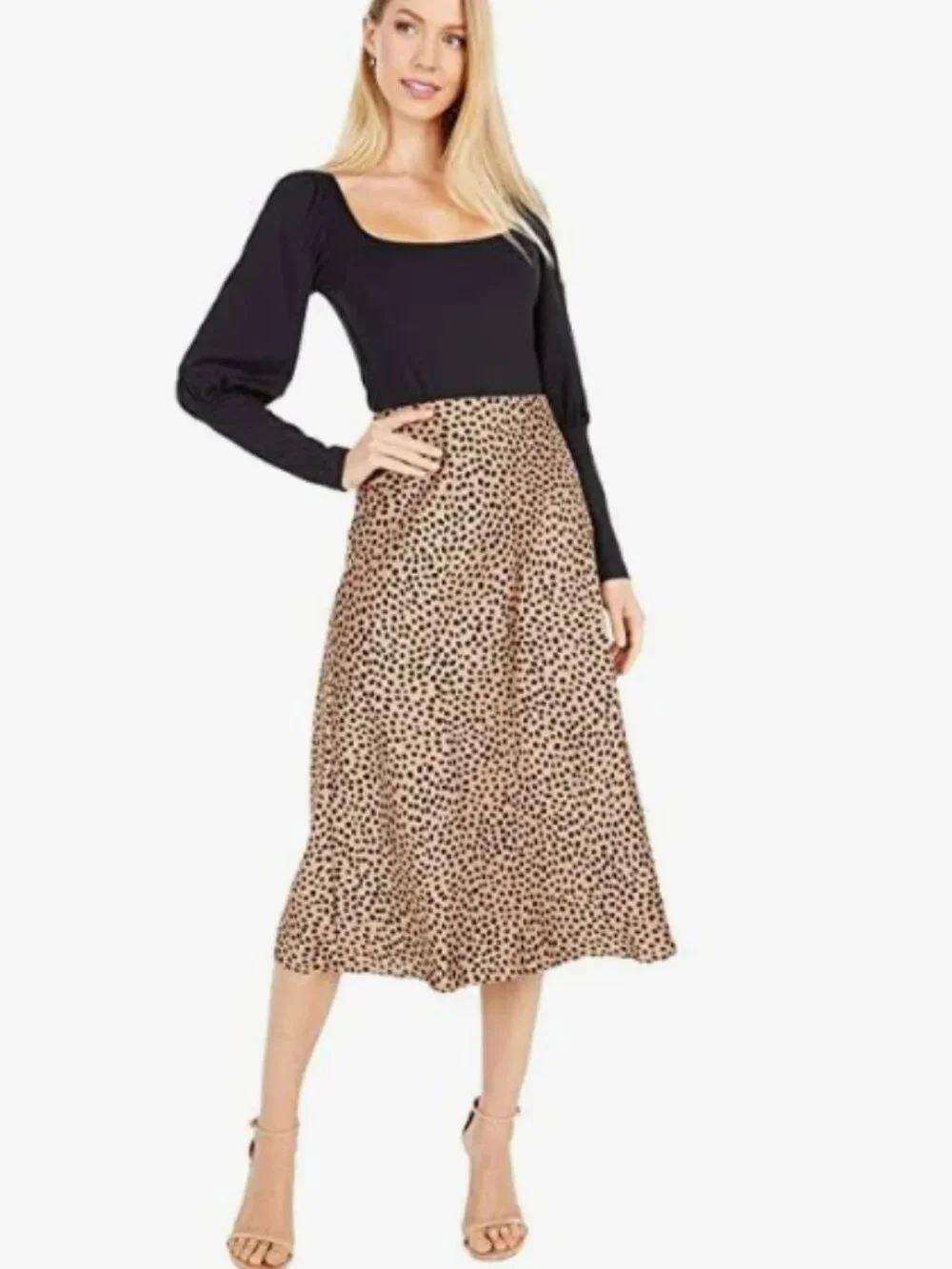 J.Crew Wild Cheetah Pull-On Slip Skirt Size Large